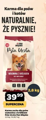 Karma sucha dla psów wołowina z królikiem promocja w Netto
