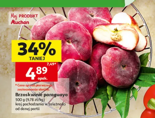 Brzoskwinie paraguayo Mój Produkt Auchan promocja w Auchan