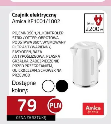 Czajnik elektryczny Amica KF1001/1002 promocja w kakto.pl