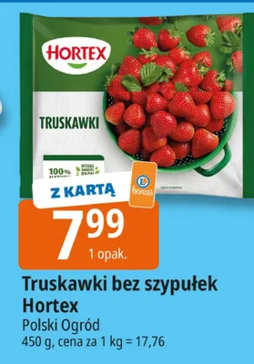 Truskawki bez szypułek Hortex Polski Ogród promocja w Leclerc