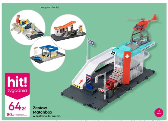 Zestaw Matchbox w zestawie: tor i autko promocja w Pepco