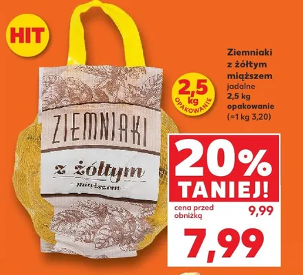 Ziemniaki z żółtym miąższem jadalne 2,5kg opakowanie promocja w Kaufland