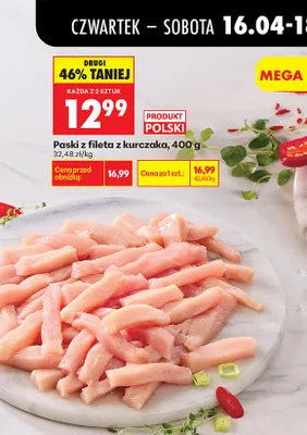 Paski z fileta z kurczaka promocja w Biedronka