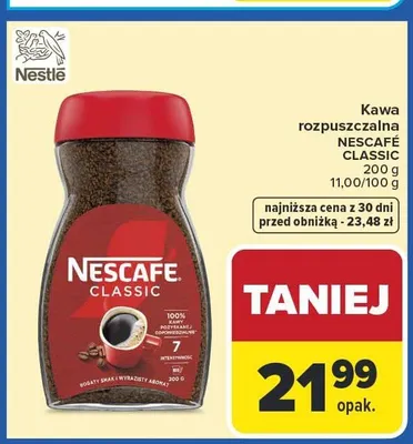 Kawa rozpuszczalna Nescafé Classic promocja w Carrefour