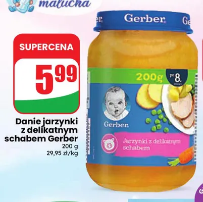 Danie jarzynki z delikatnym schabem Gerber promocja w Dino