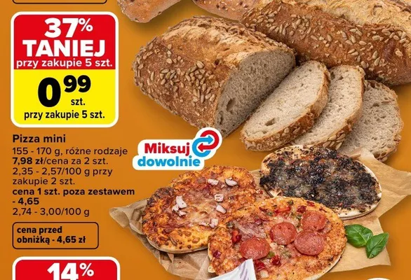 Chleb bez drożdży ze słonecznikiem promocja w Carrefour
