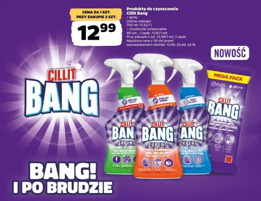 Chusteczki uniwersalne do czyszczenia Cillit Bang Expert Mega Pack 80szt promocja w Netto