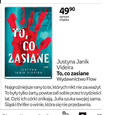 Książka To, co zasiane Justyna Janik Videira promocja w Empik