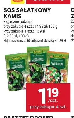 Sos sałatkowy Kamis promocja w Stokrotka