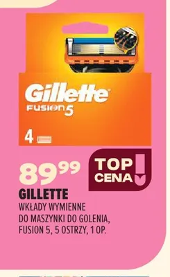 Wkłady wymienne do maszynki do golenia Gillette Fusion 5 promocja w Drogerie Natura