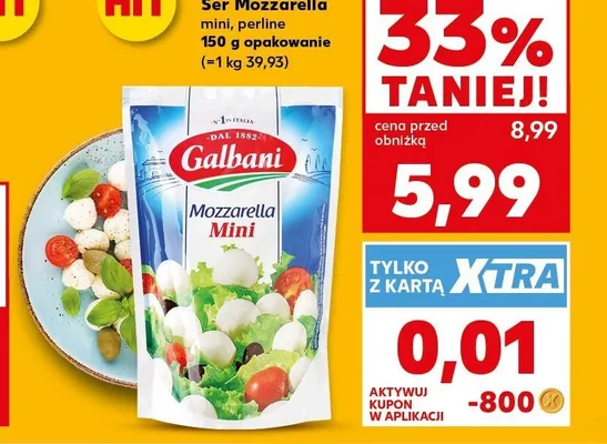Ser Mozzarella perline Galbani z kuponem promocja w Kaufland