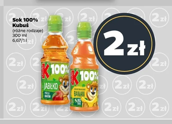 Sok 100% Kubuś Banan promocja w Netto
