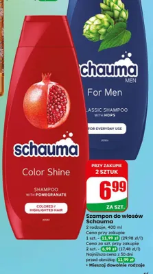 Szampon do włosów 2 rodzaje promocja w Dino