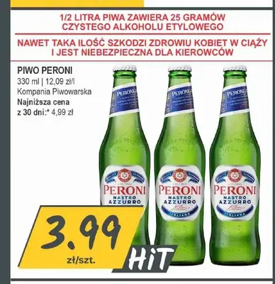 Piwo Peroni Nastro Azzurro promocja w Słoneczko
