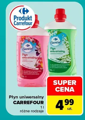 Płyn uniwersalny Carrefour Essential czerwony promocja w Carrefour Market