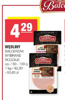 Szynka gotowana Balcerzak promocja w SPAR