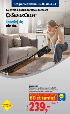 Akumulatorowy odkurzacz pionowy, 22,2 V promocja w Lidl