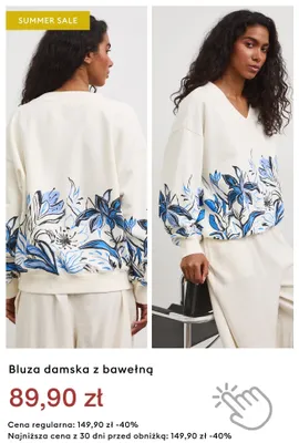 Bluza damska z bawełną promocja w Medicine