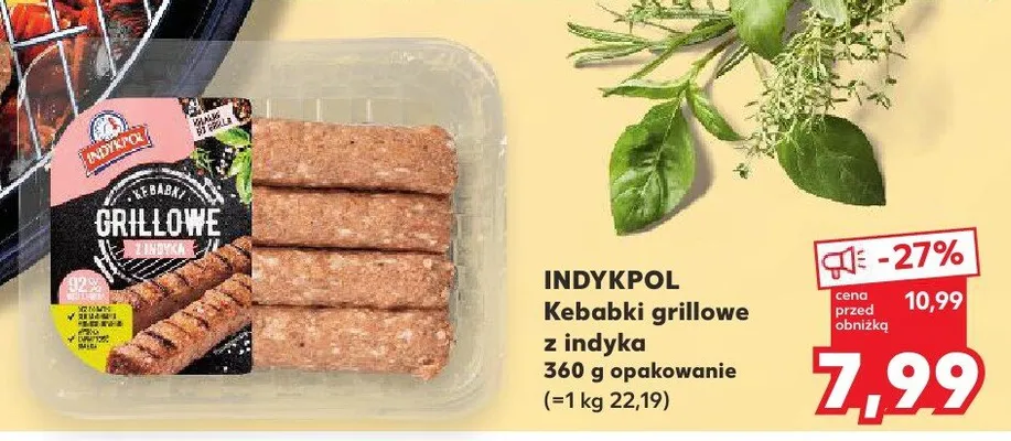 Kebabki grillowe z indyka Indykpol promocja w Kaufland