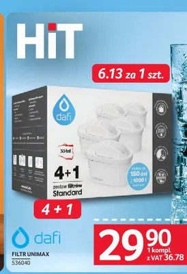Zestaw filtrów Dafi Unimax Standard 5-pak promocja w Selgros