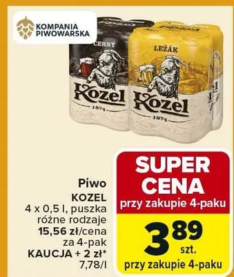 Piwo różne rodzaje promocja w Carrefour Market