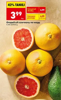 Grapefruit czerwony na wagę promocja w Biedronka