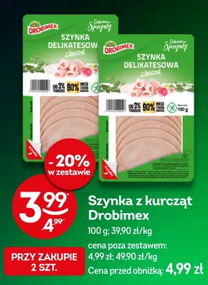 Szynka z kurcząt Drobimex promocja w Żabka