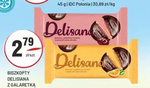 Biszkopty Delisiana z galaretką w polewie promocja w Sedal