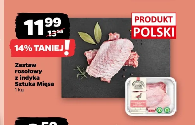 Zestaw rosołowy z indyka Sztuka Mięsa promocja w Netto