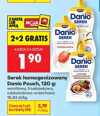 Serek homogenizowany Pouch truskawkowy promocja w Biedronka