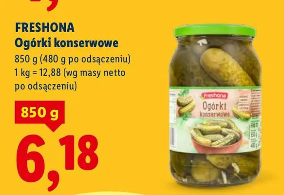 Ogórki konserwowe promocja w Lidl