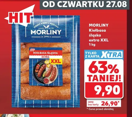 Kiełbasa śląska extra XXL Morliny promocja w Kaufland