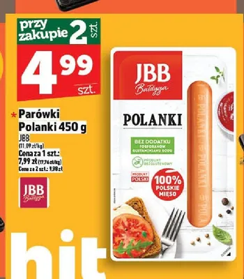 Parówki Polanki JBB promocja w TOPAZ