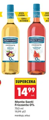 Wino Monte Santi Frizzante 0% marakuja, arbuz promocja w Biedronka