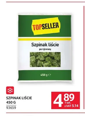 Szpinak liście Topseller promocja w Selgros