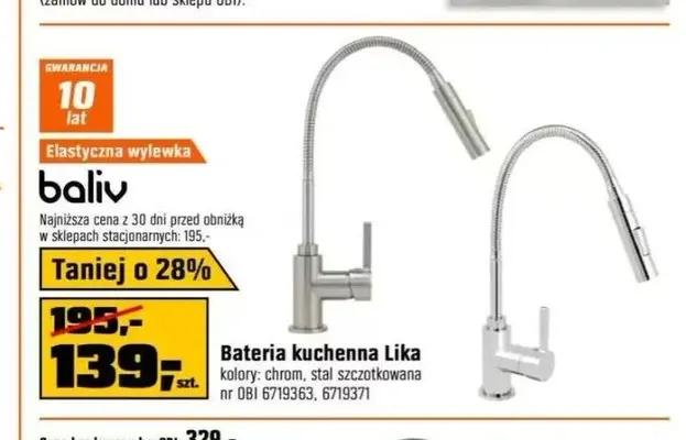 Bateria kuchenna Lika Baliv promocja w OBI