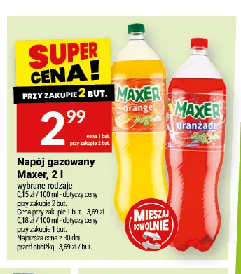 Napój gazowany Maxer Oranżada promocja w Twój Market