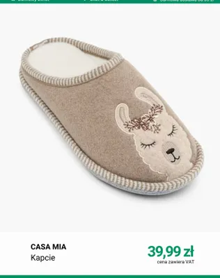 Kapcie Casa Mia promocja w Deichmann