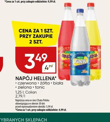 Napój Hellena tonic promocja w Chata Polska