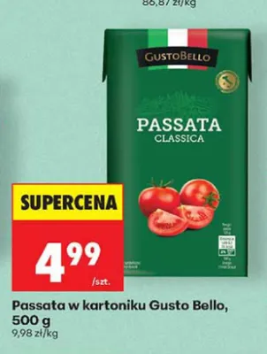 Passata w kartoniku Gusto Bello promocja w Biedronka