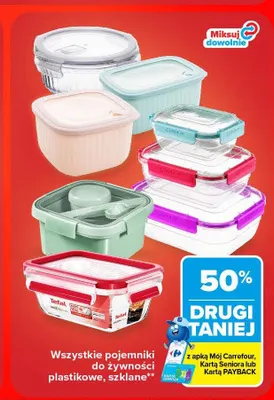 Pojemniki do żywności plastikowe, szklane promocja w Carrefour