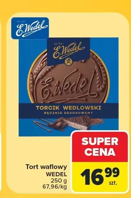 Tort waflowy Wedel promocja w Carrefour