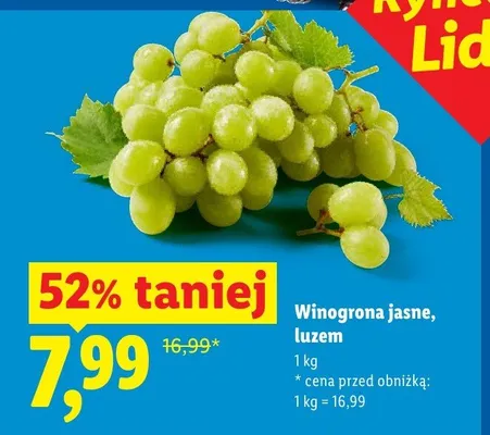 Winogrona jasne promocja w Lidl