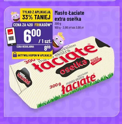 Masło Łaciate extra osełka promocja w POLOmarket