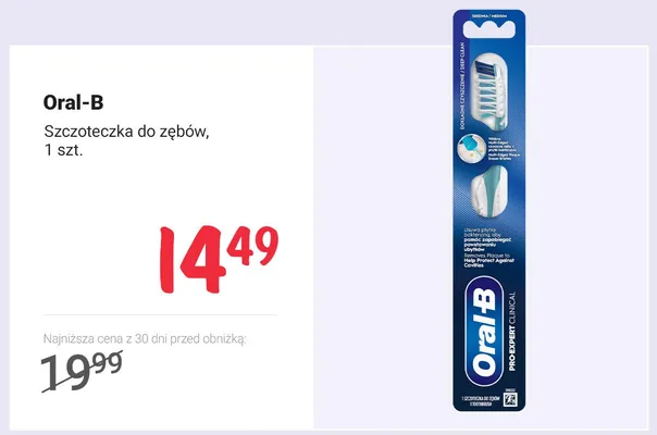 Szczoteczka do zębów Oral-B Pro-Expert Clinical promocja w Rossmann