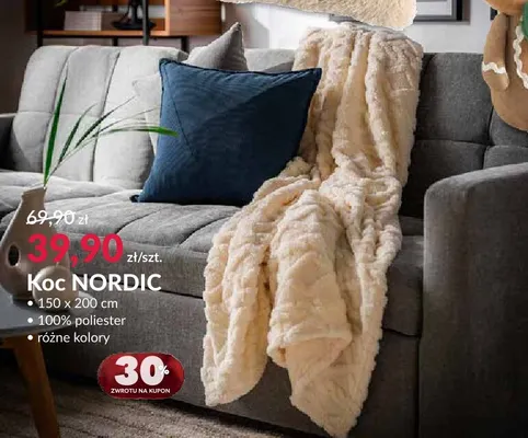 Koc Nordic 150x200 cm promocja w Salony Agata