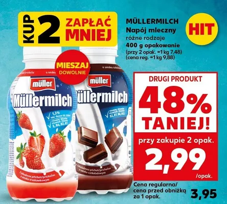 Napój mleczny różne rodzaje promocja w Kaufland