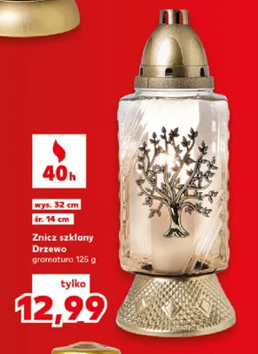 Znicz szklany Drzewo promocja w Kaufland