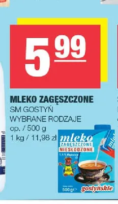 Mleko zagęszczone Gostyń promocja w SPAR