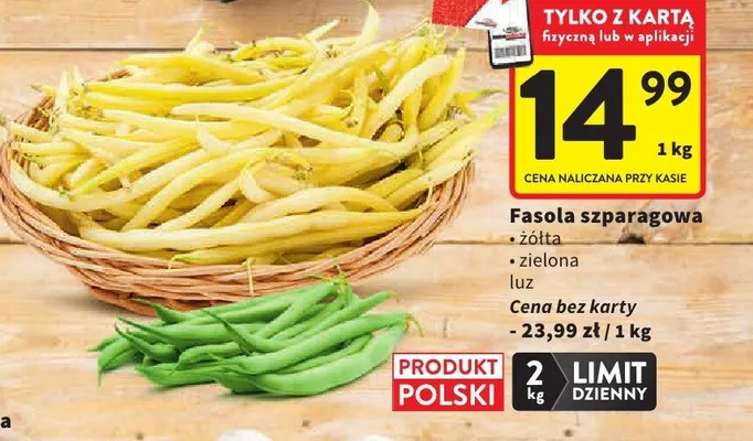 Fasola szparagowa żółta luz promocja w Intermarche